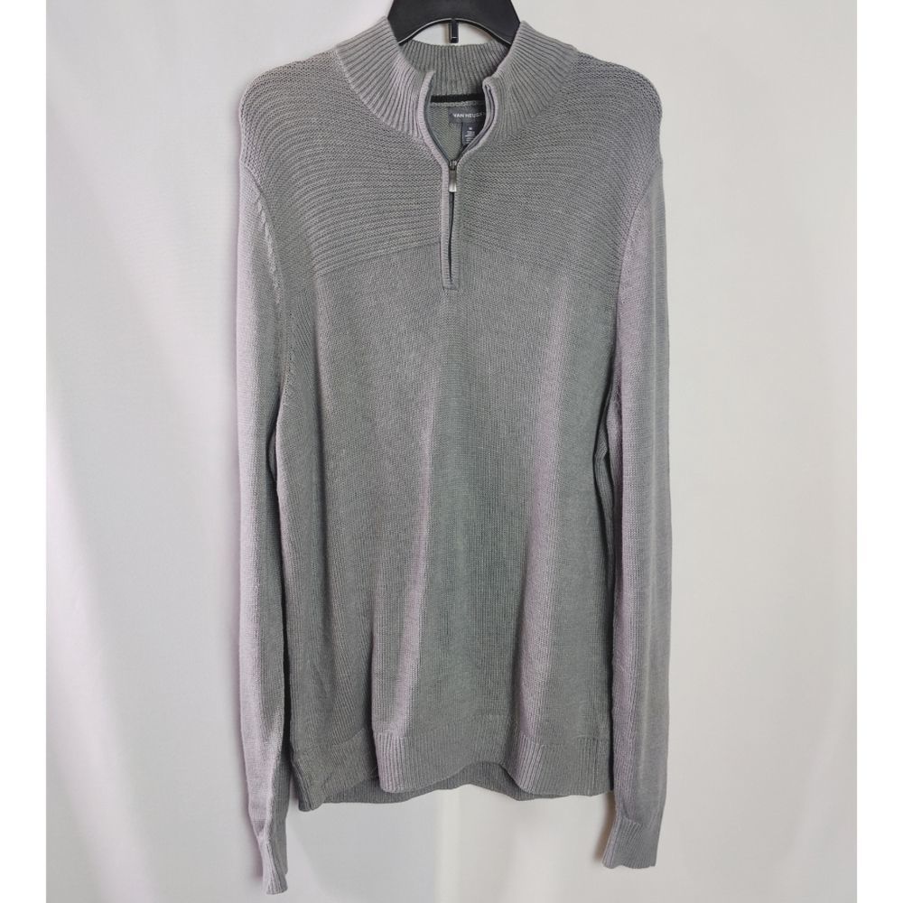 Van Heusen Gray 1/4 Zip Oversize Sweater Sz M NWT